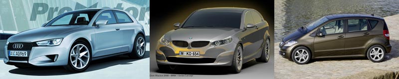 Audi A3 ajunge la a 3-a generatie, BMW Seria 1 la a doua, iar Mercedes Clasa A poate va fi inlocuit cu BLK