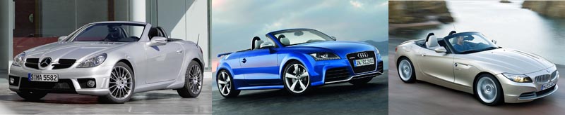 Mercedes SLK va ajunge la a 3-a generatie, Audi TT va primi un facelift, iar BMW Z4 este nou