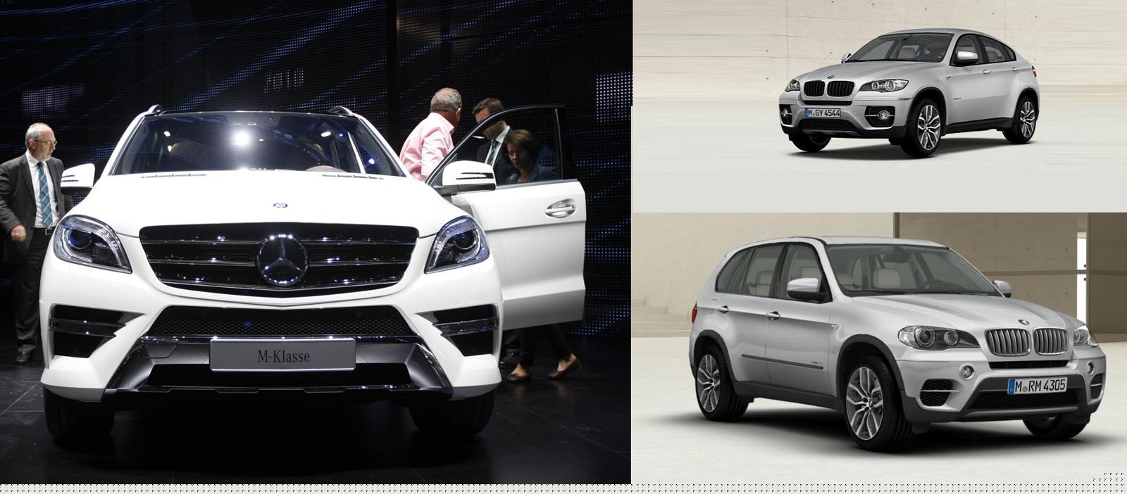 Mercedes-Benz ML vs. BMW X5/X6 facelift