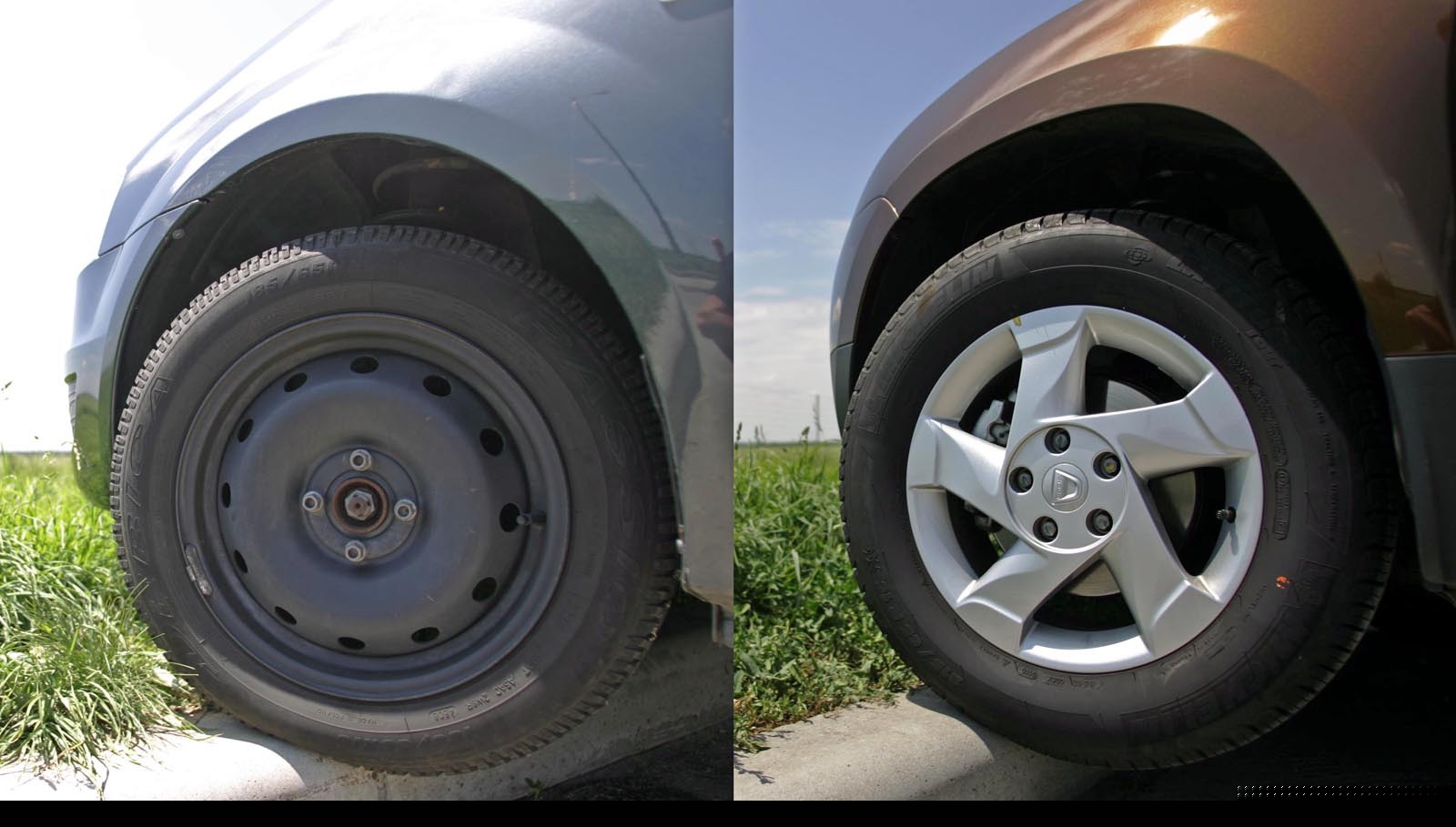 Logan MCV are jante de numai 15 inch fata de Duster, iar consolele sunt mai lungi