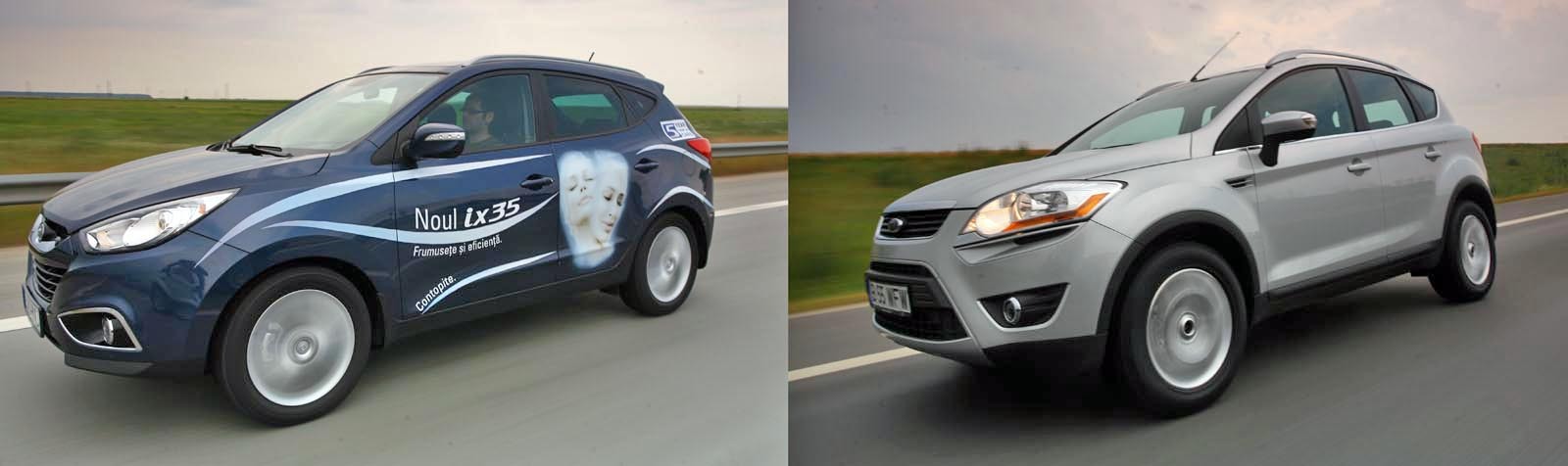 Ford Kuga pur si simplu ii da lectii lui Hyundai ix35 in materie de comportament rutier