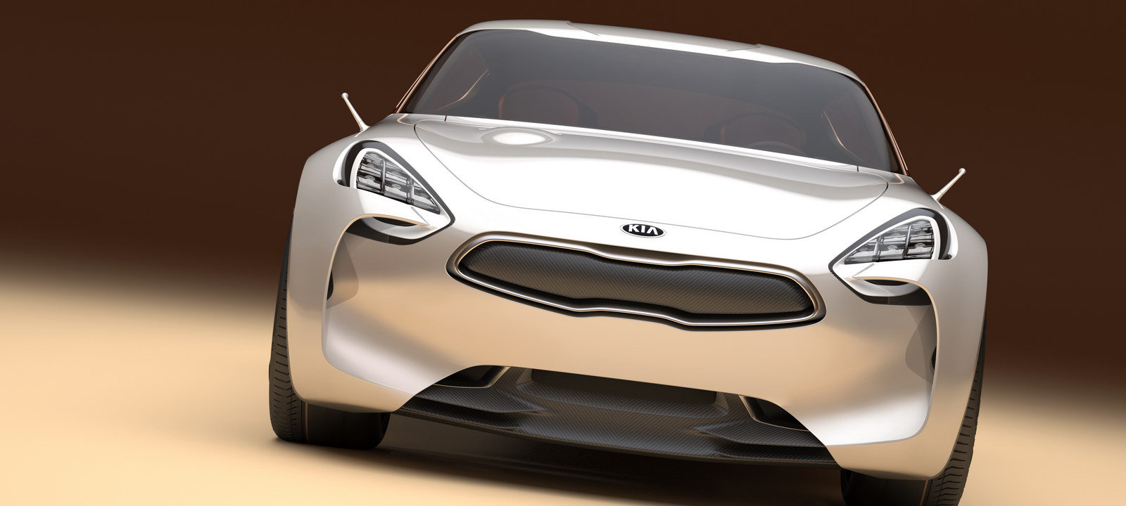 KIA GT are o parte frontala sofisticata, dar destul de usor identificabila ca imagine de marca